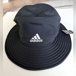 NEW Adidas Aeroready Bucket Hat UPF 50 Black  OS adj. Strap Unisex